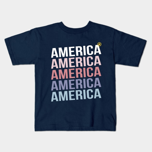 Retro America, For Americans Kids T-Shirt by GlossyArtTees